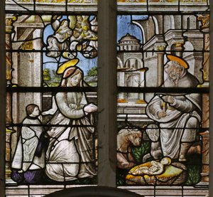 Window depicting the Nativity by French School